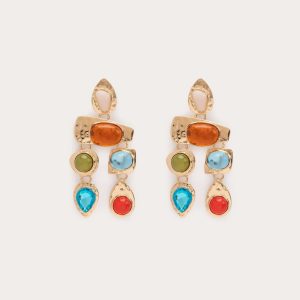 Multi Stone Earrings