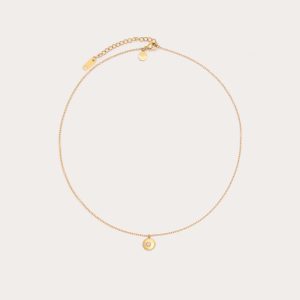 Birthstone Disc Necklace