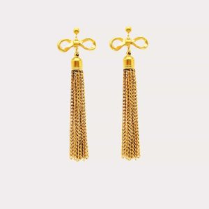 Bow Fringe Earrings