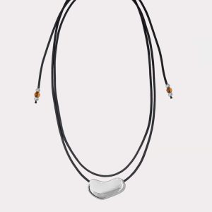 Nugget Corded Tie Necklace