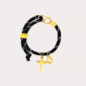 Adjustable Paracord Charm Bracelet