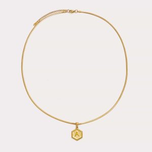 Initial Pendant Necklace - 19