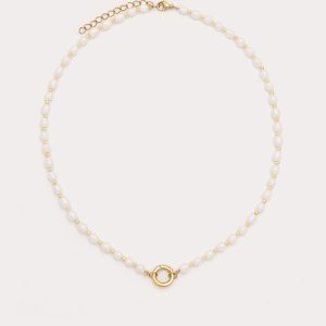 Pearl Small Carabiner Necklace
